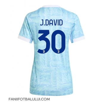 Juventus Jonathan David #30 Tricou Fotbal Replică 2025-26 Femei Deplasare